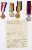 WWI distinguished conduct medal group of four named to "18558. Sjt. C. Coates 6/K.O. York. RL. I."