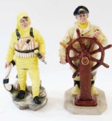 Royal Doulton figure "The Lifeboat Man" HN2764 and another "The Helmsman" HN2499 (2)