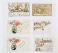 1897 QUEEN VICTORIA DIAMOND JUBILEE (6 cards) 3 x PU 1897 + 1898. These are very scarce Court size