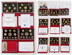 United Kingdom proof sets to include:- 2003, 1997, 1998, 1988, 1995, 2005, 1990, 1992, 1999, 1987,