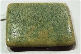 Shagreen cigarette case, circa 1940