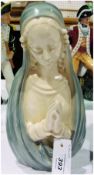 Hertwig Katzhutte German half figure, of the Virgin Mary praying, 26cm high