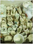 Quantity crested china, including Arcadian City of Bristol gunboat, jugs, vases and other items