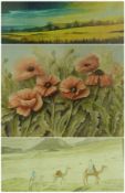 Watercolour
E J Balder
Poppies in summer, signed, 28 x 36cm
Another
Christine Gaut
Sunset over the