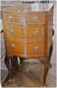 A mahogany square open bookcase, together with a G-Plan side table and a miniature serpentine