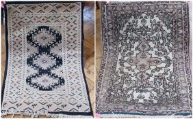 Two Persian style wool rugs
