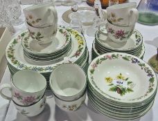 Royal Worcester "Herbs" pattern dinnerware, including:- plates, bowls, cups and saucers