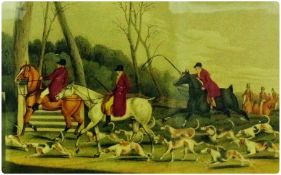 Watercolour drawing
Hunting scene with huntsman mid jump, caught on a branch, 19.5 x 29.5cm,