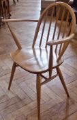 Pair light Ercol kitchen chairs