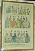 Framed print 
"From the Young Ladies Journal , August 1889, No 43 of the New Triple Paris Fashion