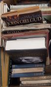 Quantity of books relating to the theatre and W.S. Gilbert, John Gielgud (1 box)