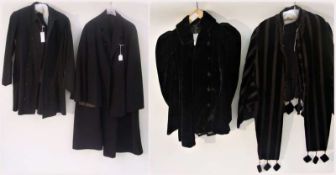 Brown velvet jacket c.1880's, with velvet pad fringes, another velvet Victorian style coat, a