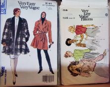 Various Vogue patterns, sewing materials, darning items, Christmas decoration etc (2 boxes)