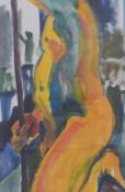 Acrylic 
Philippa Bambach (Twentieth century)
Life drawing, signed and framed, 62 x 40cm