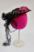 A large selection of vintage hats, including:- Edwardian etc (1 box)