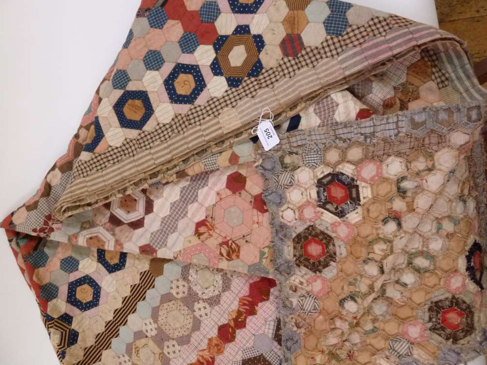Early 20th century patchwork quilt, unlined