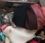 Various vintage scarves and a pair Pretty Polly nylons in original packing (1 box)