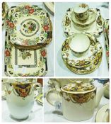 Fenton part tea service, no. 3952, printed and hand painted with flowers and gilt highlighting,