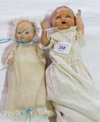 Armand Marseille baby doll No. 341 and a Handwerck composition doll (2)