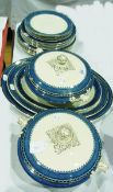 A "Princess" blue and white part dinner service, comprising:- pair tureens and covers, three