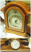 Aktim modern mantel clock, with Westminster chime and Knight & Gibbins reproduction inlaid