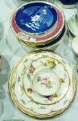 A collection of British and continental/European decorative plates, to include:- animals, floral,