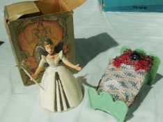 A Welsotoys novelty mechanical fairy queen, Model No 9-16, boxed together with a novelty baby in a