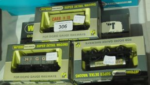 Wrenn '00' gauge 0-6-0 tank locomotive, black BR, W2203, boxed, and five boxed wagons, (6)