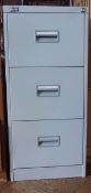 Office World three-drawer filing cabinet