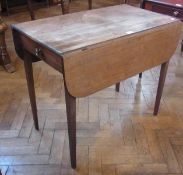 19th century mahogany dropleaf D-end sofa table