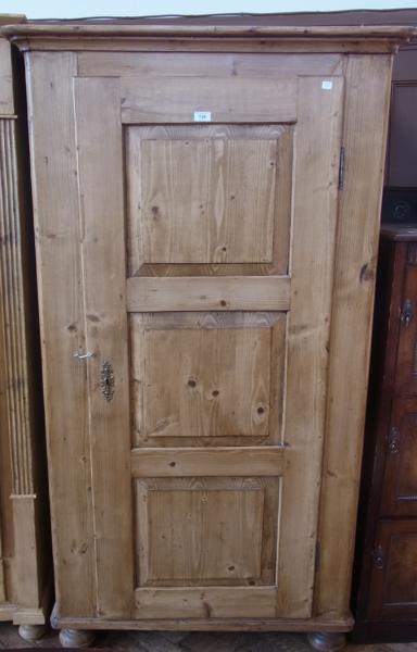 Modern pine single door wardrobe, 88cm wide