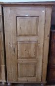 Modern pine single door wardrobe, 88cm wide