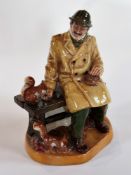 Royal Doulton "Lunchtime", showing seated gentleman feeding squirrel on a bench with squirrel at his