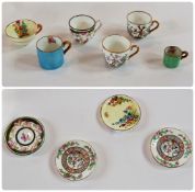 Assorted Coalport miniature cups and various others