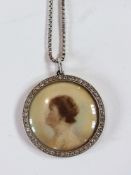 Victorian/Edwardian miniature pendant with diamonds