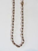 9ct white and yellow gold chain necklace, 22.9 approximately