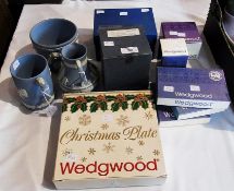 Various assorted Wedgwood items, including several boxed, and six various jasperware pin dishes (