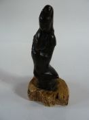 Chinese small bronze figure, Kuan-Yin, 10cm high