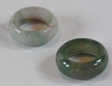 Celadon jade ring and another, darker (2)