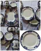 A Burgess and Leigh Middleport pottery "Milford" dinner service, comprising: four graduated