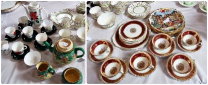 Quantity of assorted china, including:- Royal Albert, "Tahiti" part coffee service, viz:- coffee