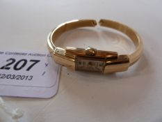 Mid 20th century lady's Incabloc Berj 14K gold bangle watch