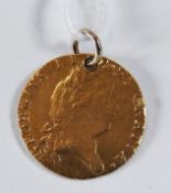 1793 Georgian half sovereign converted to a pendant, 4.3 grams approximately