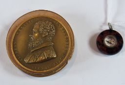 Brussels 1956 portrait embossed bronze medal, inscribed "Congressus Universus Physiologiae