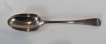 A George III silver 'Old English' bead pattern tablespoon, London 1770, 2ozs approximately