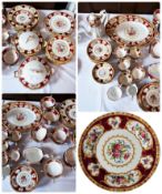 A Royal Albert part dinner/coffee service, "Lady Hamilton", including:- coffee pot, side plates,