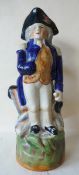 A 19th century Staffordshire figure of Nelson, 28cm high