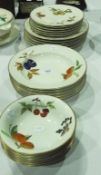 Large quantity of Royal Worcester "Evesham" pattern part dinner service, (24)