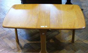 1970s Ercol ash drop-leaf coffee table, 101cm wide