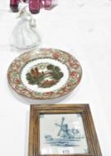 Coalport figure, "Ladies of Fashion - Christina", Royal Doulton pottery plate, Italian scene, Edward